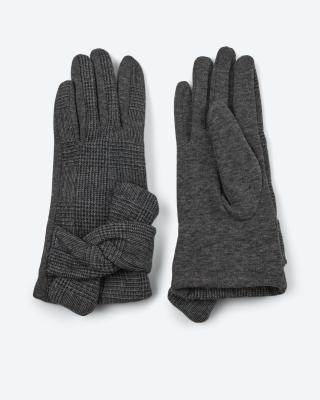 Handschuhe mit Hahnentrittmuster