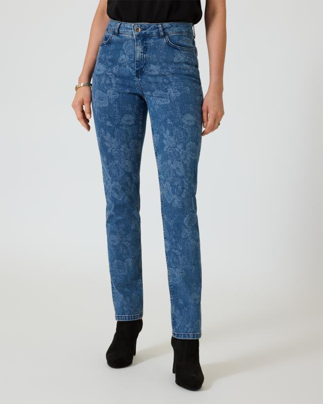 Jeans mit Rosen-Design