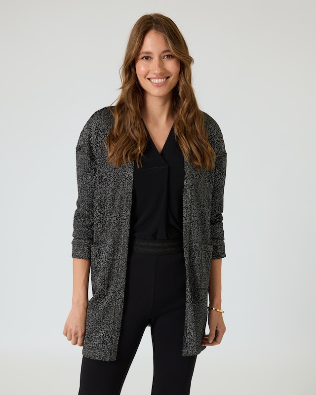 Cardigan mit Glanzgarn