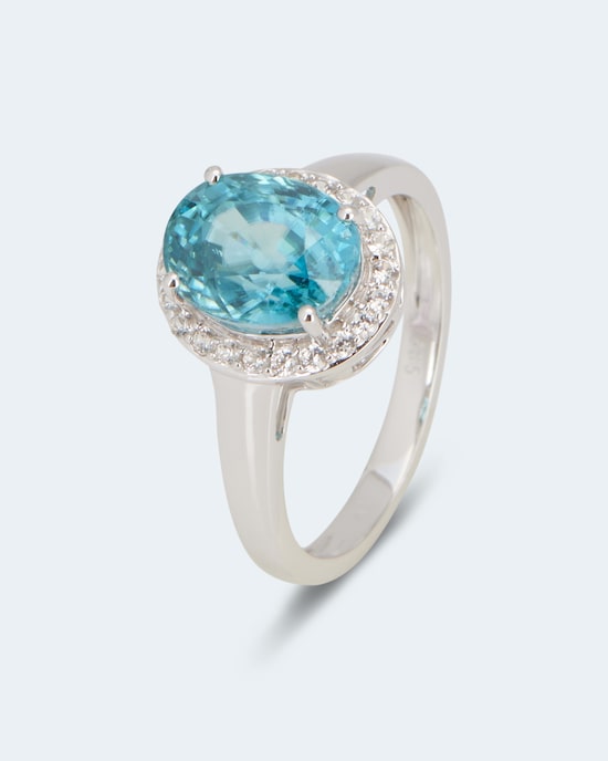 Produktabbildung für Ring mit blauem Zirkon zW