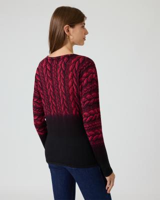 Classic Pullover mit Strickmuster "Ombre"