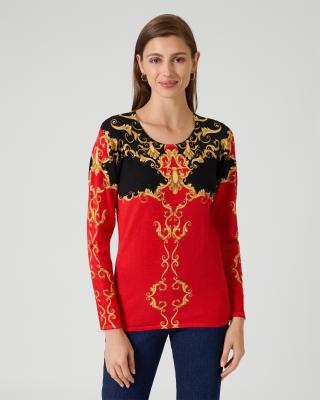 Classic Pullover mit Ornament-Druck