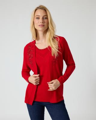 Glow Pullover in Twinset-Optik