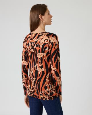 Pullover mit Grafik- und Ornamentdruck