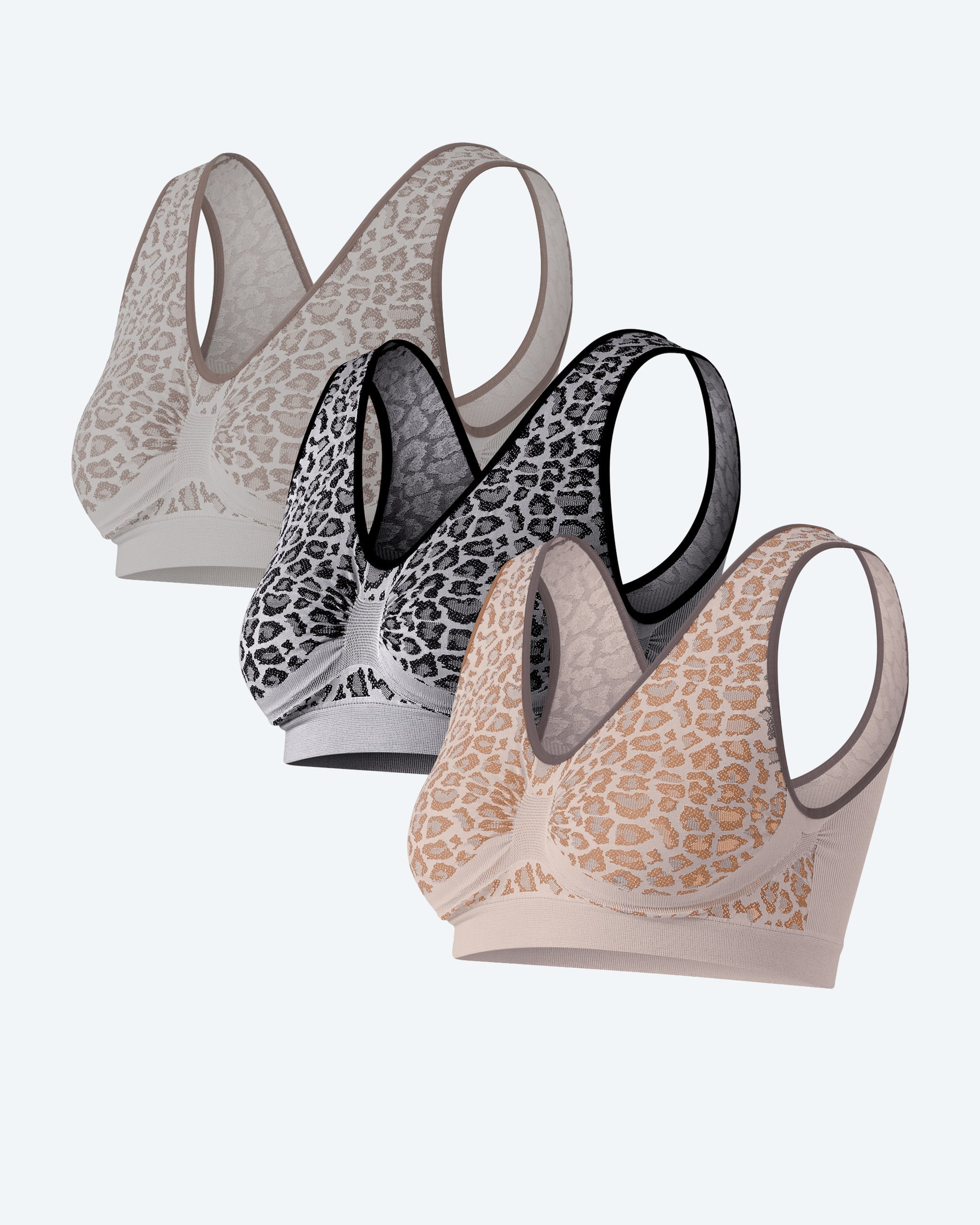 Produktabbildung für Seamless Bra "Leopard", 3er Pack