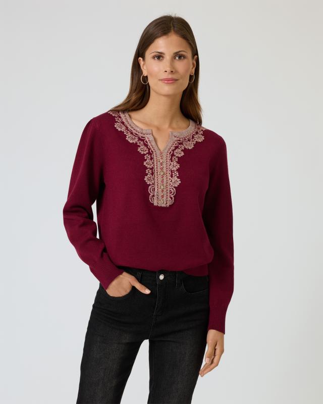 Pullover mit Jacquard-Deko