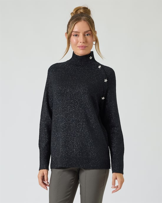 Produktabbildung für Pullover mit Sternknöpfen