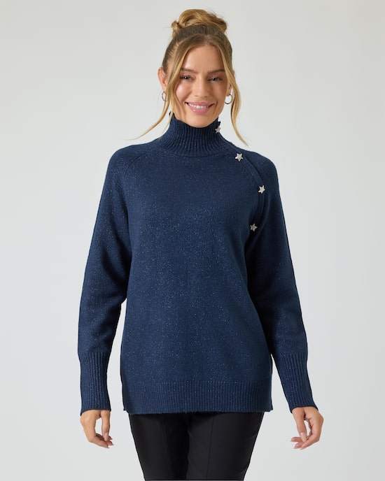 Produktabbildung für Pullover mit Sternknöpfen