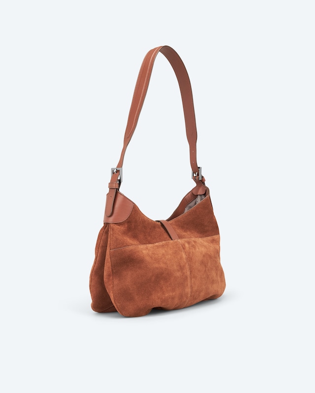 Beuteltasche in Velours-Optik