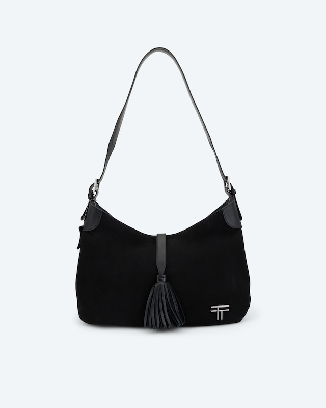 Echtledertasche in Beutelform