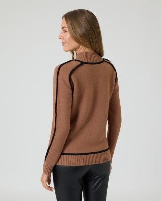 Pullover mit Kontrastnähten