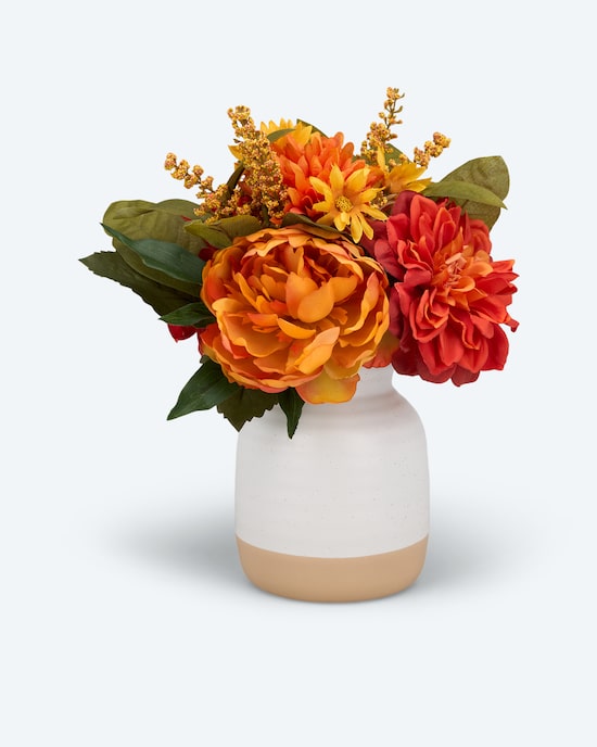 Produktabbildung für Kunstblumenarrangement Herbst mit Vase