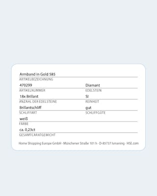 Produktabbildung 3 für Brillant-Armband ca. 0,23 ct