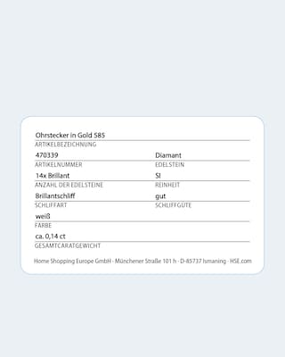 Produktabbildung 3 für Brillant-Ohrstecker 0,14 ct
