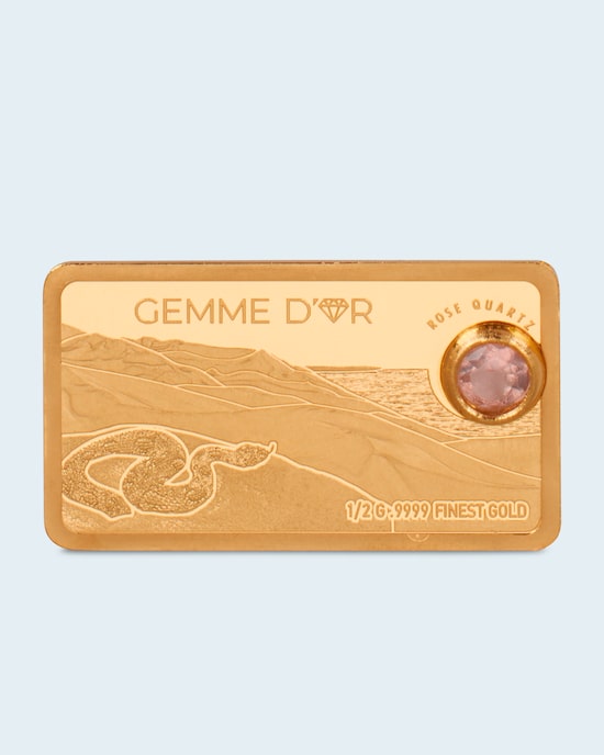 Produktabbildung für Goldbarren Gemme d'or Rosenquarz rosé