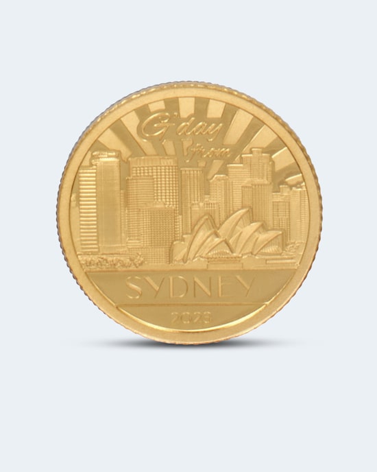 Produktabbildung für Goldmünze City Lights Sydney 2023