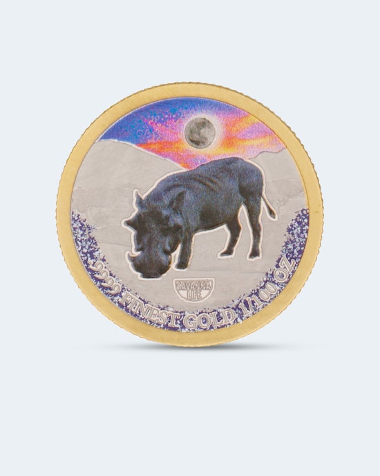 Produktabbildung für Goldmünze Mysterious Rhodium Warzenschwein