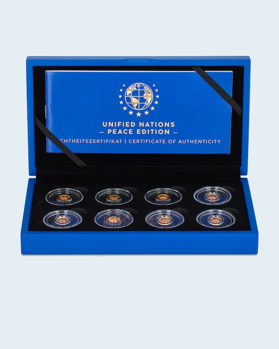 Produktabbildung für Unified Nations Peace Ed. 2023 - 8 Goldmünzen