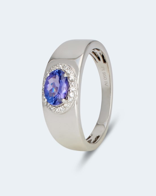 Produktabbildung für Ring mit Tansanit & Diamanten