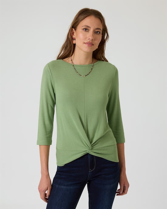 Produktabbildung für Strickshirt Softie mit Knotendetail