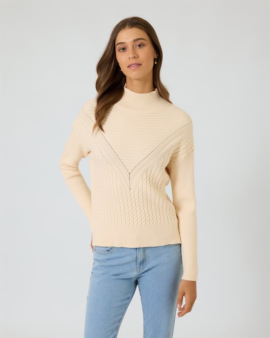 Produktabbildung für Pullover mit Strickmustermix