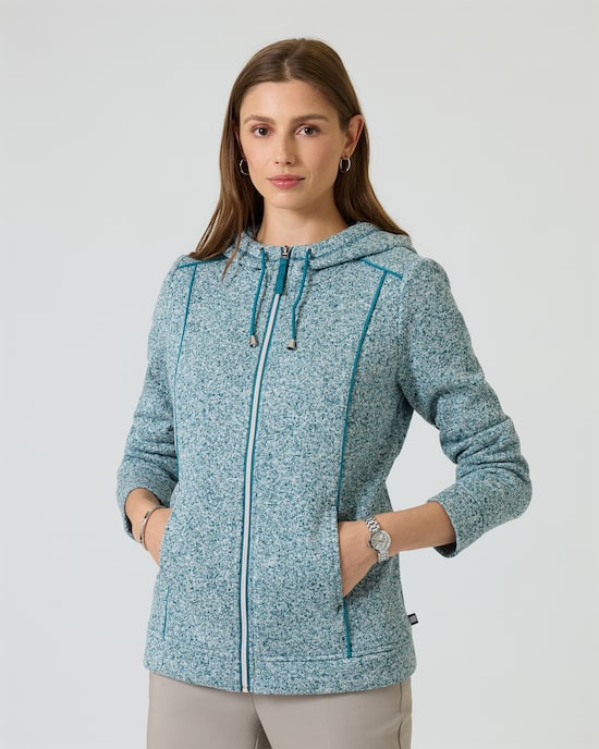 Produktabbildung für Fleecejacke mit Kapuze