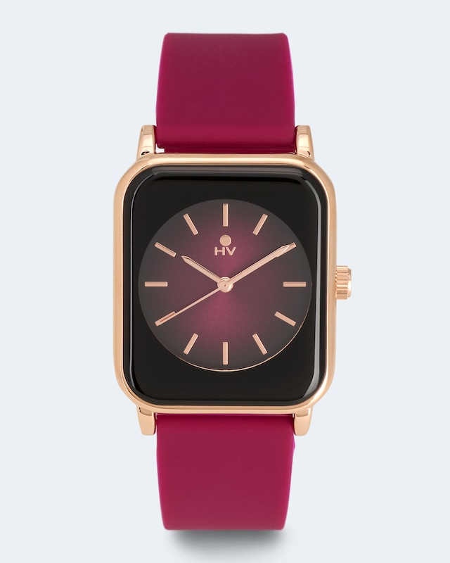 Damenuhr mit Silikonarmband