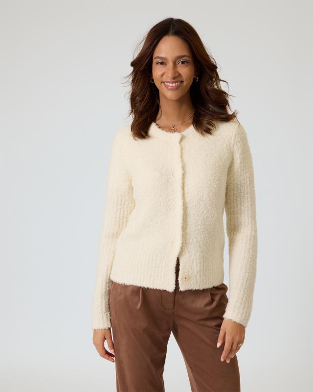 Strickjacke in Bouclé-Optik