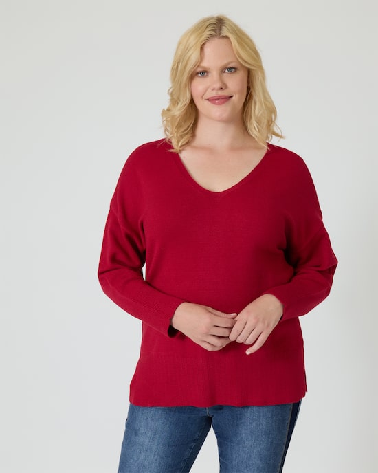 Produktabbildung für Pullover mit Seitenschlitzen
