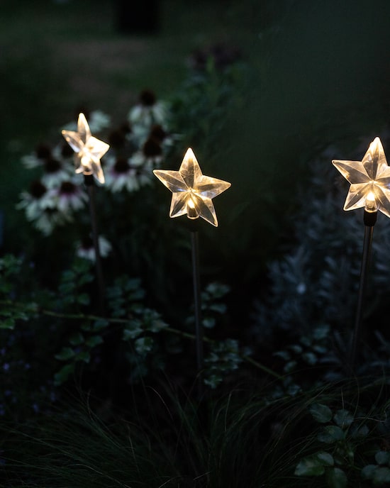 Produktabbildung für Solar/USB Gartenstecker Sterne