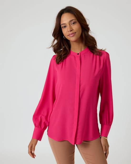 Produktabbildung für Bluse mit Stehkragen