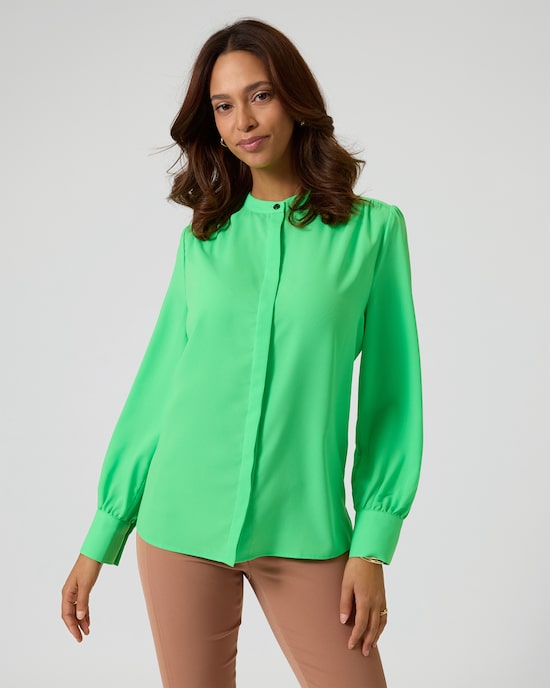 Produktabbildung für Bluse mit Stehkragen