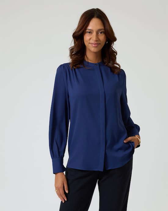 Produktabbildung für Bluse mit Stehkragen