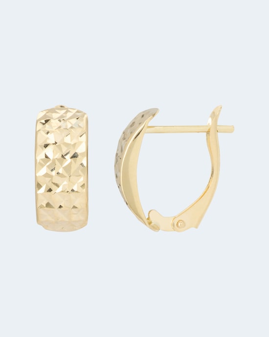 Produktabbildung für Creolen mit Diamantschnitten in Gold 585