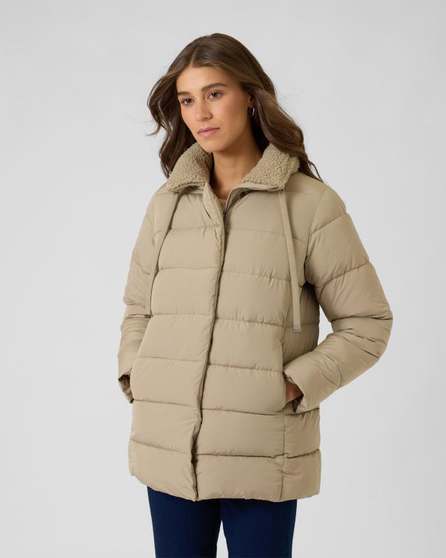 Winterjacke mit Teddy-Kragen