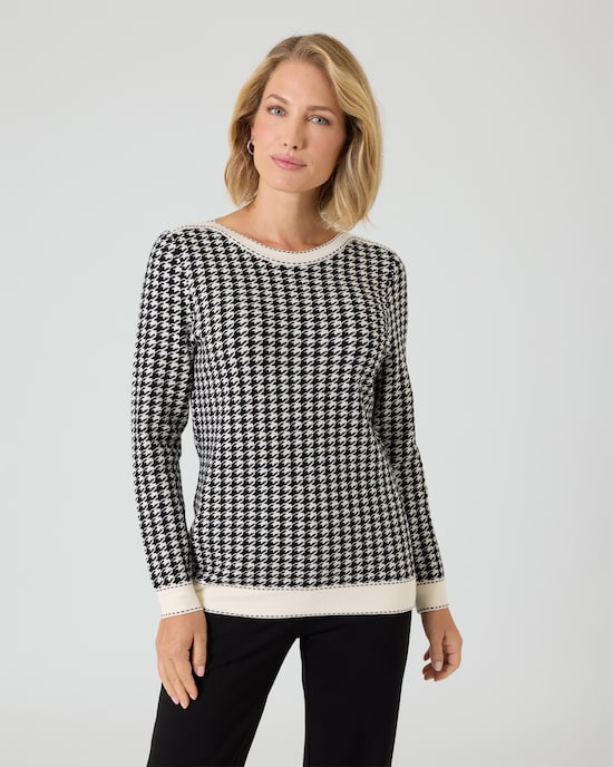 Produktabbildung für Pullover "Hahnentritt" in Jacquard Strick