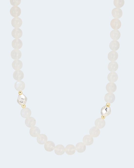 Produktabbildung für Collier aus Rainbow Mondstein & Hämatit
