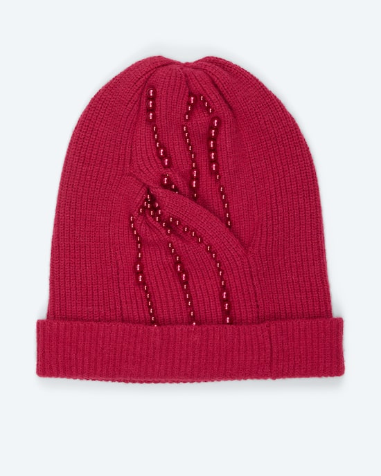 Produktabbildung für Strickmütze mit Perlen-Zopf