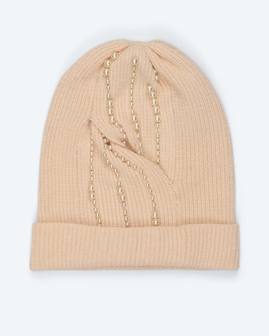 Produktabbildung für Strickmütze mit Perlen-Zopf