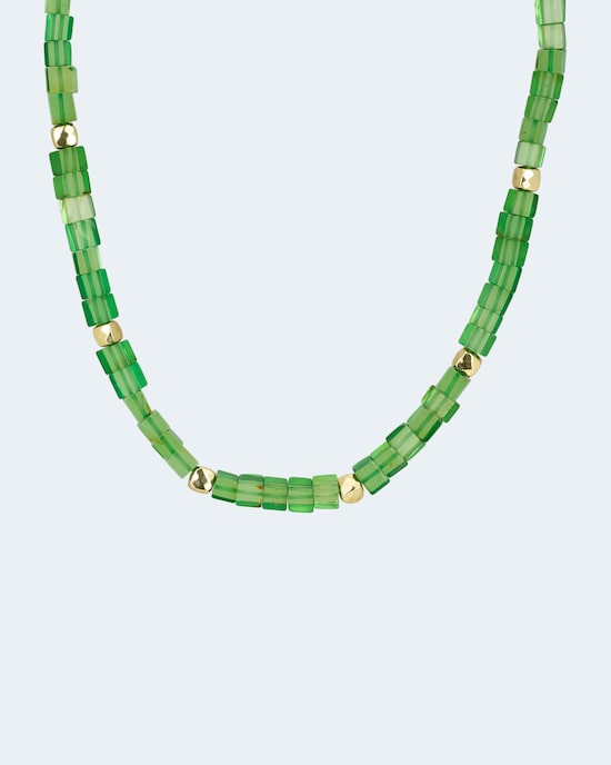 Produktabbildung für Collier mit Bernstein und Hämatit