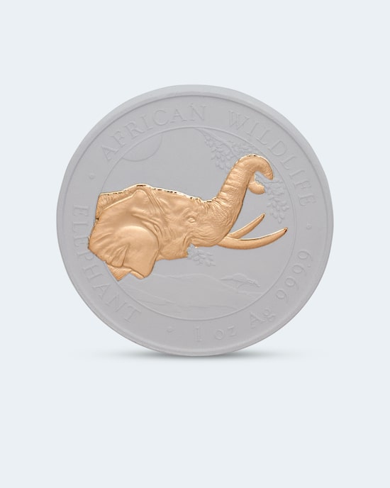 Produktabbildung für Silbermünze Elefant 2023