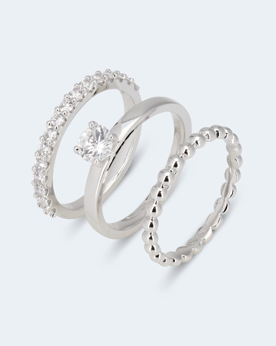 Produktabbildung für 3er Ring-Set mit Zirkonia