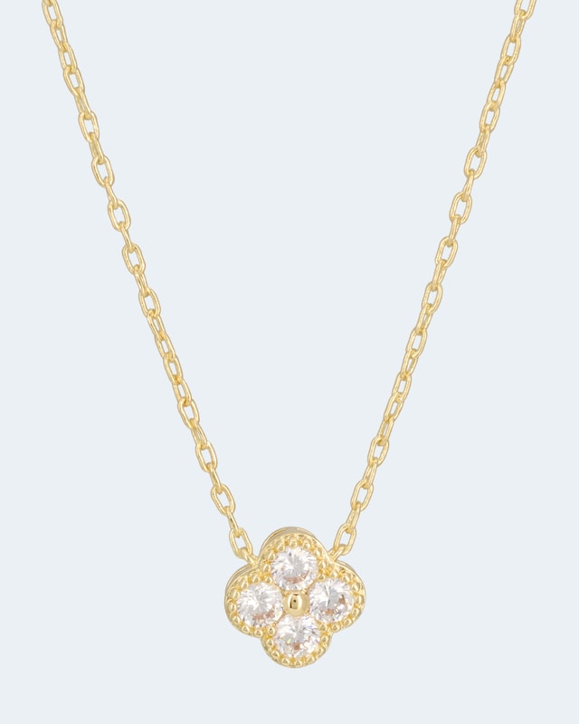 Kette mit Anhänger und Zirkonia