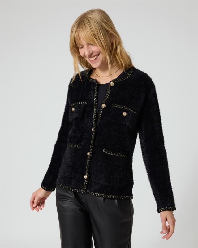 Strickjacke in Flausch-Qualität