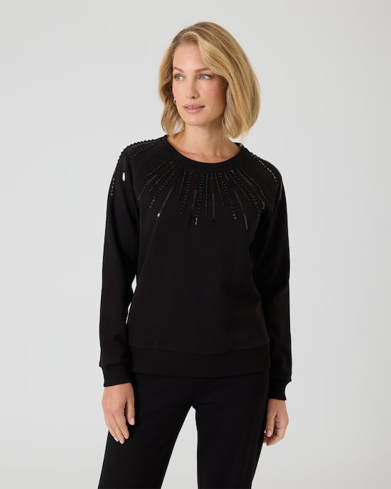 Produktabbildung für Sweatshirt mit Verzierung