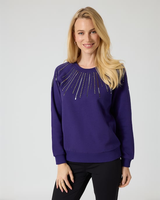Produktabbildung für Sweatshirt mit Verzierung