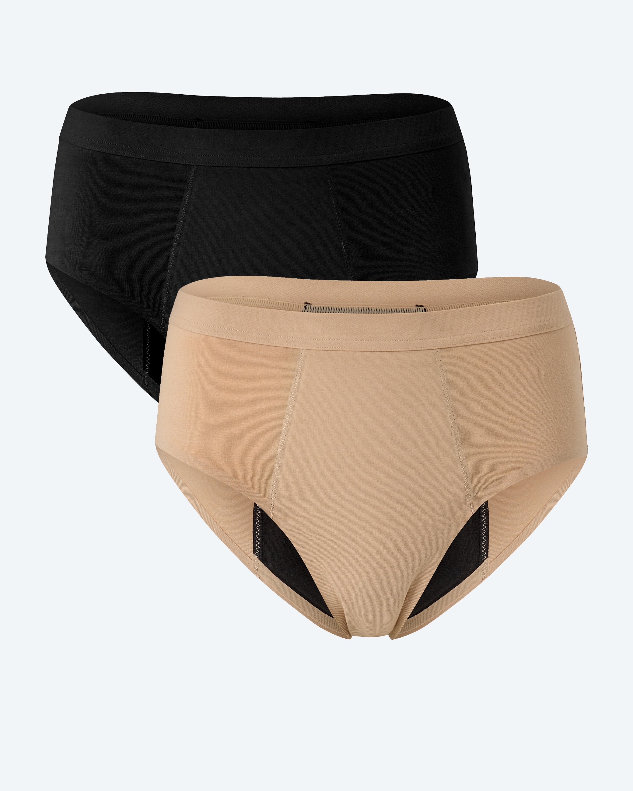 VIVISENCE Damen Slip Mit Hohem Bund - Klassisch, Glatt, 95% Baumwolle, Hoher Tragekomfort, Made In Poland