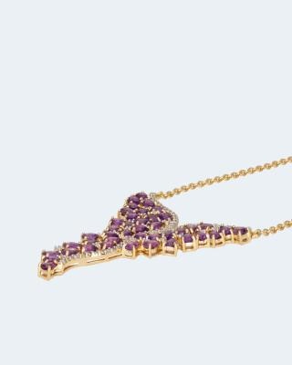 Set: Collier & Ohrstecker mit Amethyst