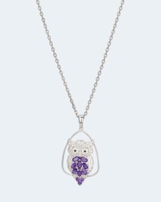 Anhänger mit Amethyst und Zirkon