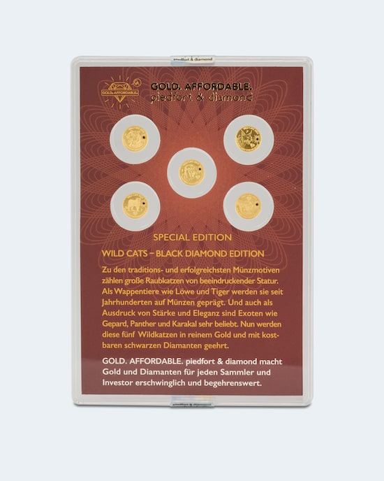 Produktabbildung für Goldmünzen Raubkatzen, 5tlg.